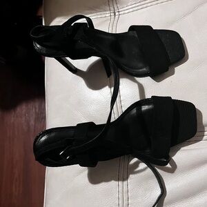 Next Elegant Black Heeled Sandals